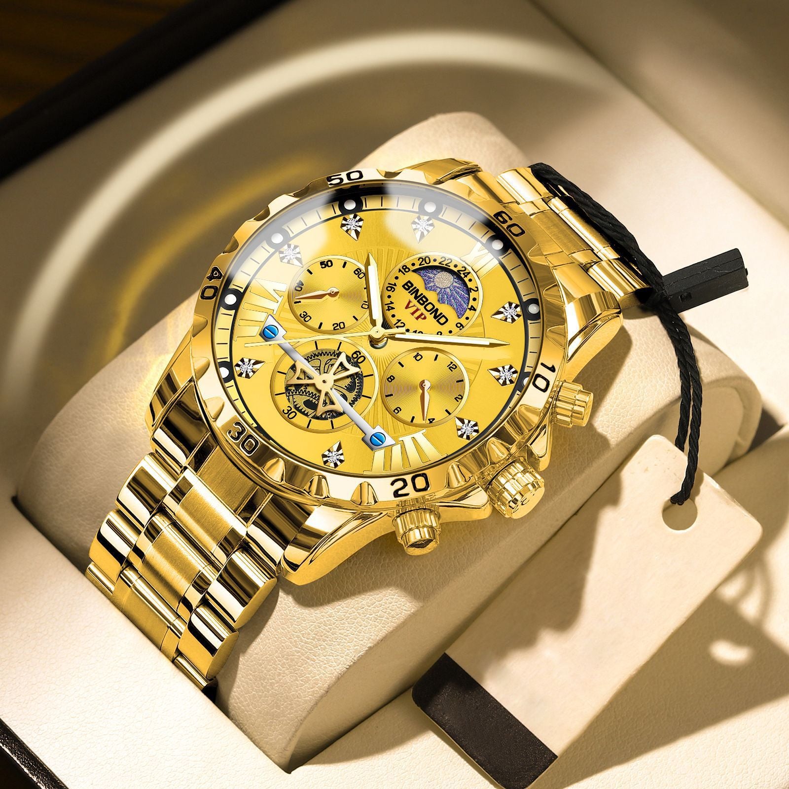 Mens Automatic Mechanical Watches Skeleton Tourbillon Day Date Luxury Self Winding Dress Wrist Watches Luminous