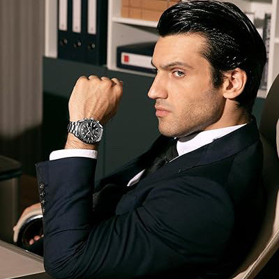 Watch for Men Analog Quartz Chronograph Waterproof Luminous Designer Mens Wrist Watches Business Work Sport Casual Dress Watch with Silicone Strap Elegant Gifts for Men