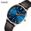 Mens Watch, Minimalist Fashion Simple Wrist Watch Analog Date with Leather Strap