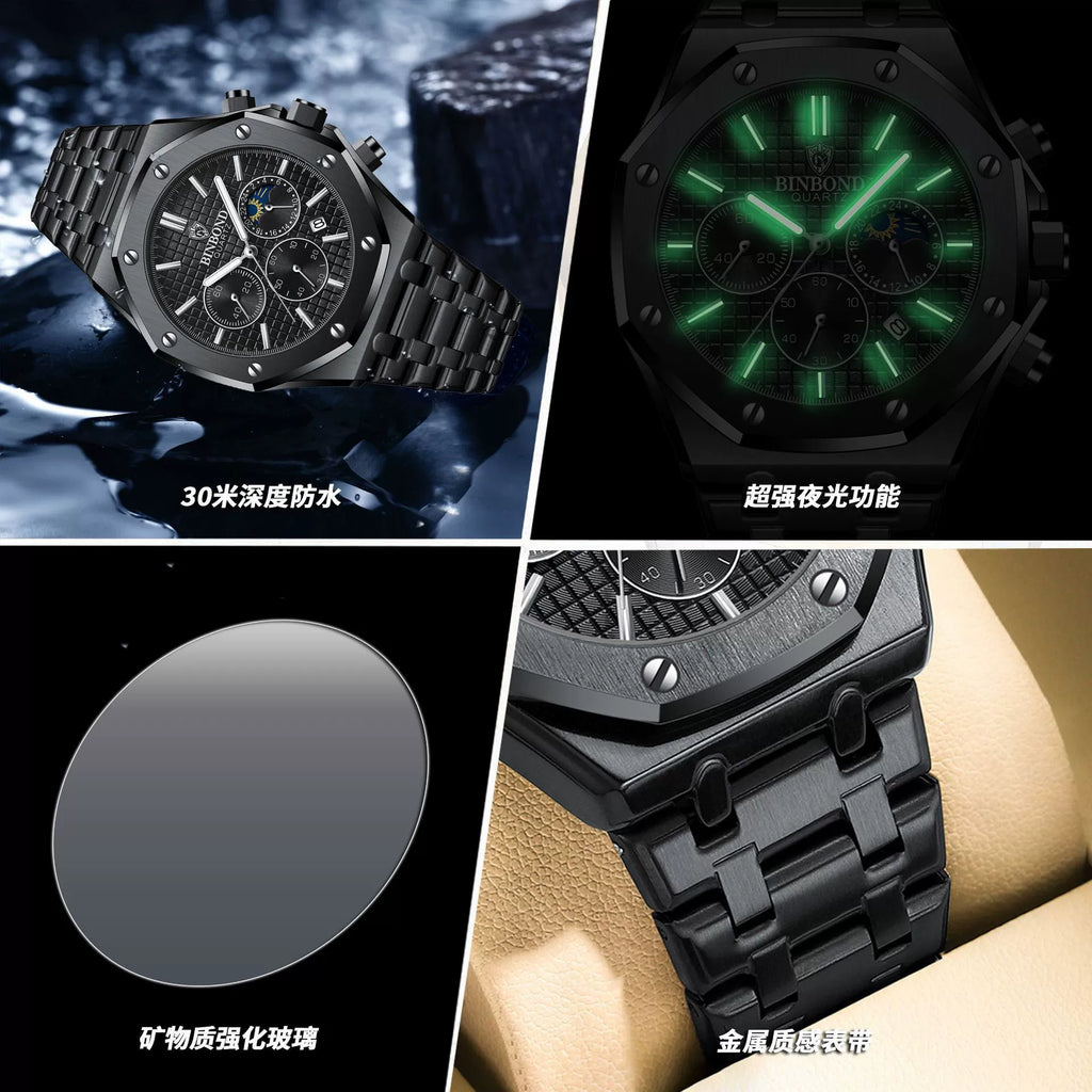 Mechanical Mens Watches Fashion Automatic Male Clock Blue Stainless Steel Waterproof Business Skeleton Watch…