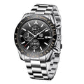 Watch for Men Analog Quartz Chronograph Waterproof Luminous Designer Mens Wrist Watches Business Work Sport Casual Dress Watch with Silicone Strap Elegant Gifts for Men