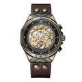 JewelryWe Automatic Watches for Men: 36-Hour Power Reserve Self-Winding Mechanical Roman Numeral Skeleton Vintage Genuine Leather Strap 3ATM Waterproof Wristwatch for Valentine's Day